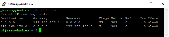 Routingtabelle Raspberry PI penguin